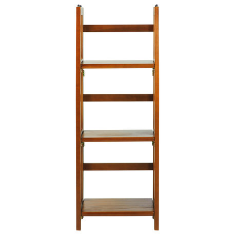 3-Shelf Folding Bookcase 14" Wide, Honey Oak