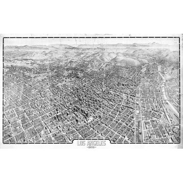 Los Angeles 1909, Wall Map Mural, Peel and Stick 1-Panel, 95"x60"