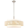 5-Light Double Drum Shaded Chandelier Ceiling Light