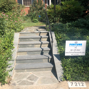 Solid Long 2 Inch Thick Thermal Flagstone Steps in Chevy Chase MD