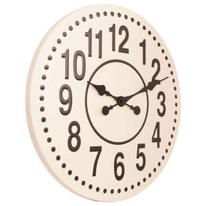 Details about   Zeckos Cafe De Marguerites Vintage Style Pendulum Wall Clock 23 In. 