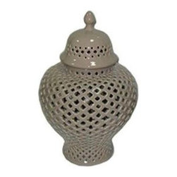 Aquilla Tan Temple Jar - Home Decor