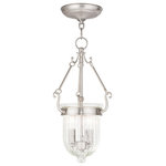Livex Lighting - Livex Lighting 50513-91 Coventry - Two Light Pendant - Canopy Included: TRUE  Shade InCoventry Two Light P Brushed Nickel Clear *UL Approved: YES Energy Star Qualified: n/a ADA Certified: n/a  *Number of Lights: Lamp: 2-*Wattage:60w Candalabra Base bulb(s) *Bulb Included:No *Bulb Type:Candalabra Base *Finish Type:Brushed Nickel