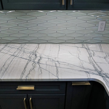Navy Blue Buffalo Kitchen