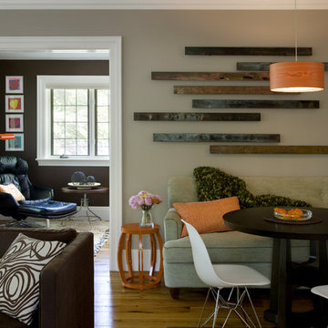 Eclectic Modern Tudor Family Room