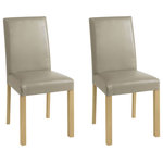 Bentley Designs - Casa Oak Upholstered Chairs, Set of 2 - Casa Oak Upholstered Chair Pair has a distinctive and European-influenced design to offer the perfect balance of contemporary Styling with the much needed practicality and versatility demanded of the modern home.