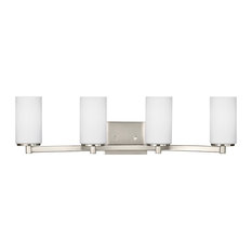 Sea Gull Lighting 4-Light Wall/Bath, Brushed Nickel