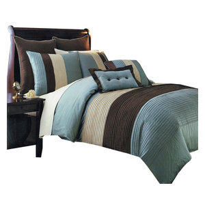 The Pillow Collection Bardia Striped Bedding Sham Blue King//20 x 36