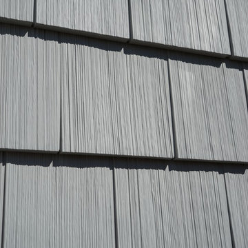 Kaycan Perfection Shake Siding Cape Cod Gray with Sunrise Windows