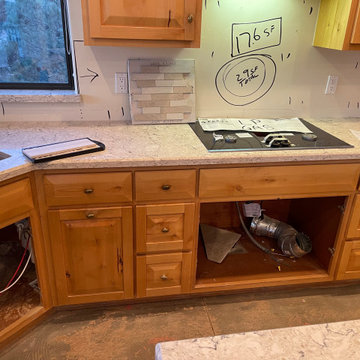 Knotty Alder Kitchen Reface