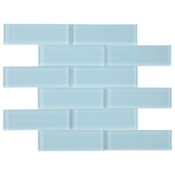 Mosaic Linear Glass Tile 2 x 6 Flooring for Pools and Walls, Casale Teal