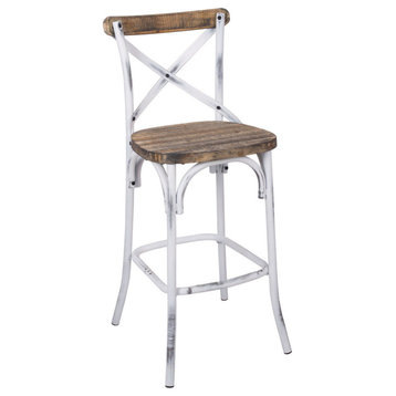 Zaire Bar Chair, White