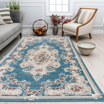 Rugs America Centurion CY20B Classic Blue Area Rug