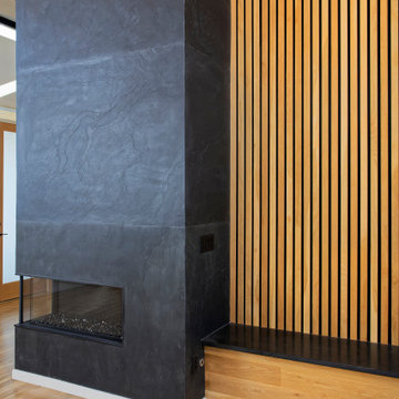 Floor to Ceiling Fireplace