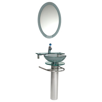 Fresca Ovale 24" Glass Bathroom Vanity