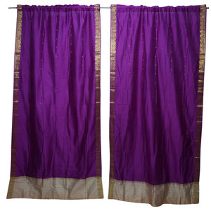 Window Treatment Panels Purple Silk Curtains Drapes Wedding Panel
