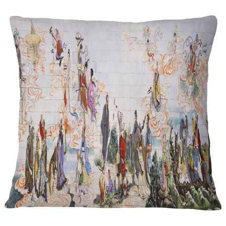 Immortals Floral Throw Pillow, 18"x18"