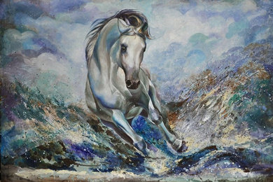 Картина "Голубая лошадь"