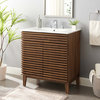 Render 30" Bathroom Vanity Cabinet, Walnut White