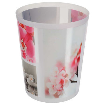 Waste Basket – 4.5L Decorative Plastic Trash Can for Home and Office, Orchid