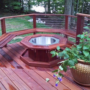 Lake Gaston, NC: Ipe Railing System with Cable & Fittings