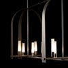 Hubbardton Forge 131075-02-FD Triomphe 9-Light Linear Pendant, Natural Iron Finish and Frosted Glass