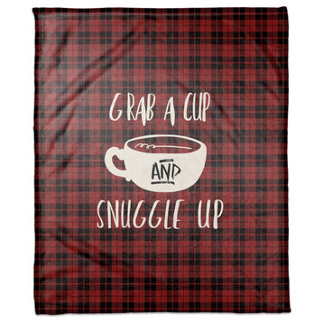 Grab a Cup and Snuggle Up 50x60 Coral Fleece Blanket