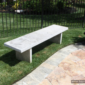 Ella (Scabos) Travertine Paver and Silver Travertine Pool Coping Project
