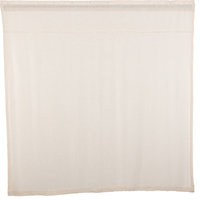 Burlap Antique White Shower Curtain