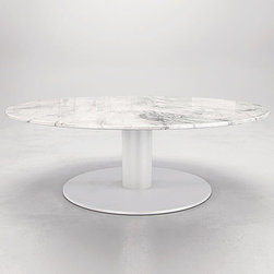 Modloft Bleecker Coffee Table, White Marble - Coffee Tables