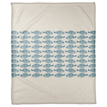 Multi Swim Fish 6 50x60 Coral Fleece Blanket