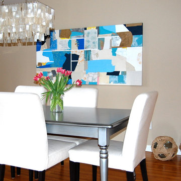 Signal Lake Dining Room - Navigations, 2012, Collage 36x72"