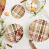 Multi-Color Give Thanks Plaid Woven Cotton Dish Cover (Set of 3)