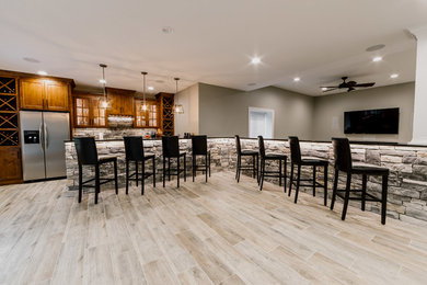 Mountain style basement photo in Other