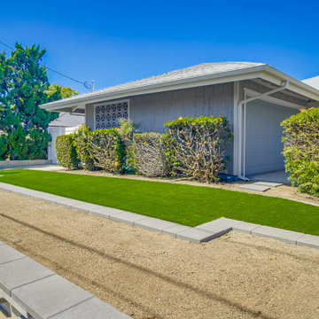 Front yard Remodel with Pavers, Walls, Artificial Grass, Planters & More