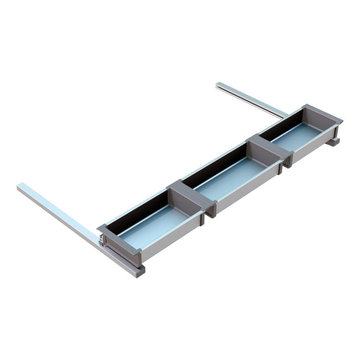 Built-in shelf accessory for kitchen base with FREEFORM under-sink kitchen-drawe