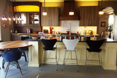 Example of an eclectic kitchen design in Denver