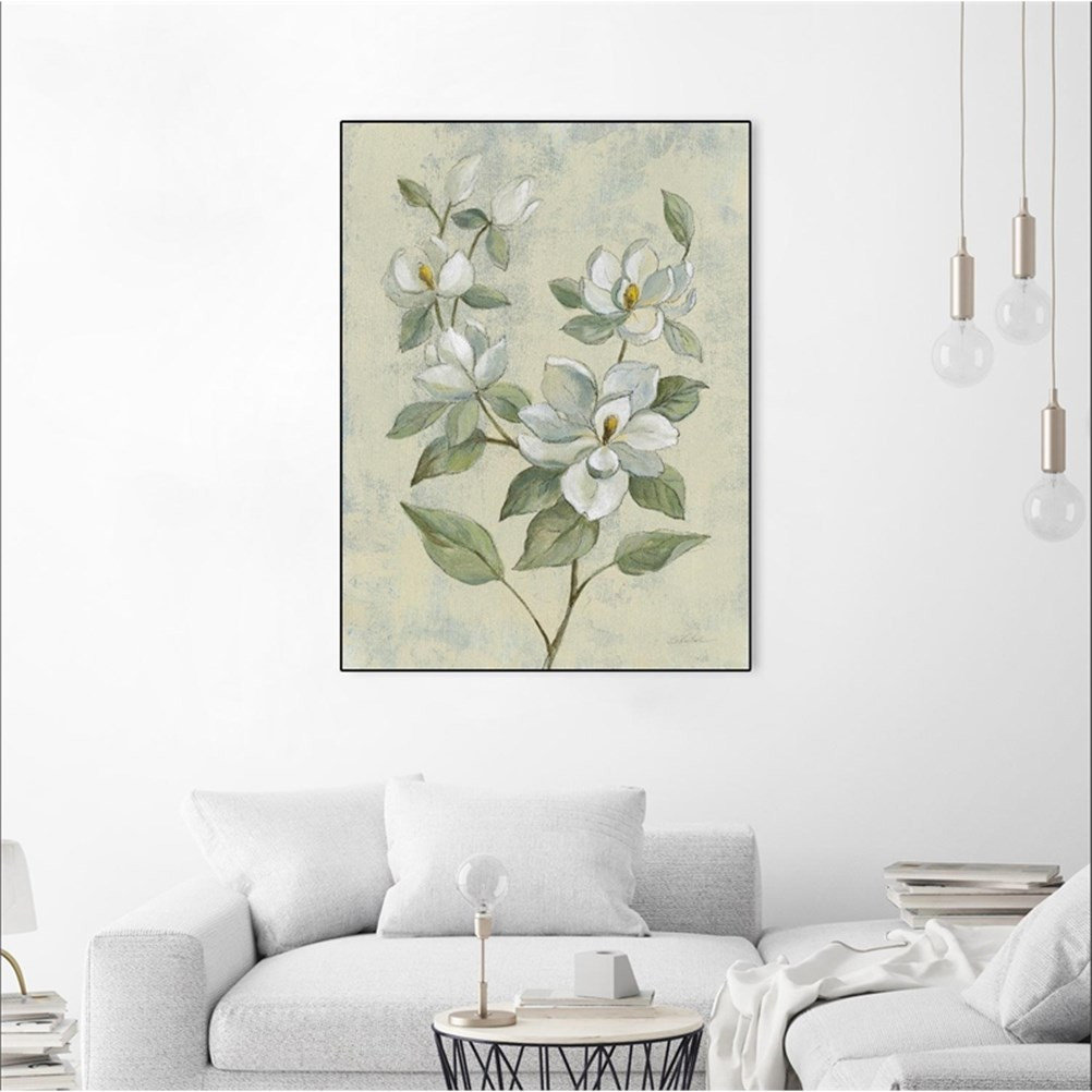Giant Art Canvas 30x40 Sage Magnolia Framed In Multi Color giant-art-canvas-30x40-sage-magnolia-framed-in-multi-color