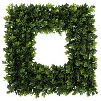 Pure Garden Square Boxwood Wreath - 16.5 inch x 16.5 inch