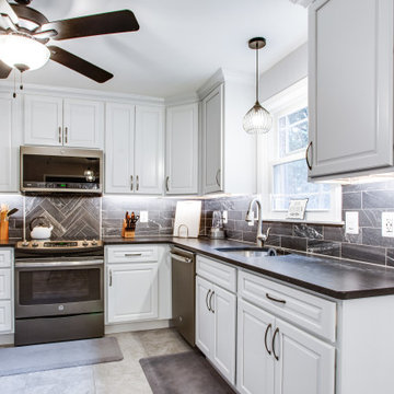 Small White Transitional Kitchen Design Middletown, MD