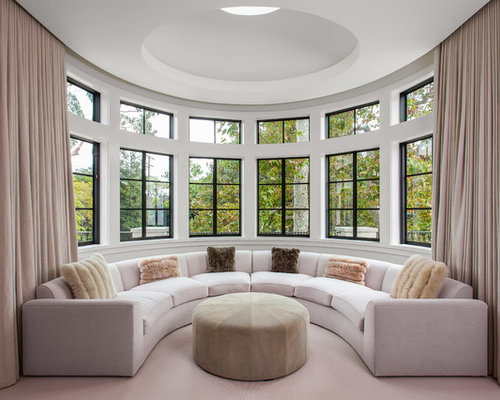 circular chandlier in living room