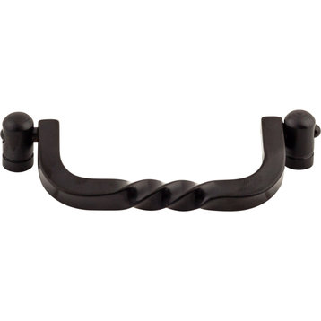 Top Knobs M644 Twist 3-3/4 Inch Center to Center Drop Cabinet - Patina Black