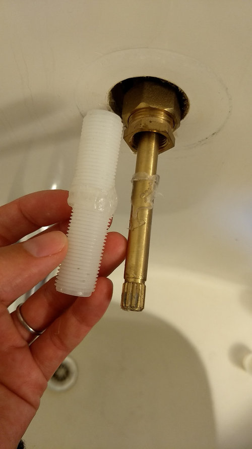 How to make shower valve stem perpendicular