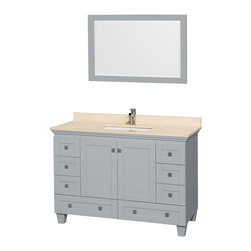 48 inch Single Sink Bathroom Vanity in Grey Finish, Marble Countertop - Bathroom Vanities And Sink Consoles
