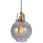 Craftmade - Craftmade P8301 1 Light 7-3/4"W Mini Pendant - Vintage Brass - Features Constructed from brass Fixture includes a smoked clear glass shade Requires (1) 60 watt max medium (E26) bulb Mounted with adjustable cord Recommended for use with Vintage Edison filament bulbs UL rated for dry locations Comes with a 1 year warranty Dimensions Height: 11-9/16" Maximum Height: 108-9/16" Width: 7-3/4" Depth: 7-3/4" Wire Length: 96" Shade Height: 8-1/4" Shade Width: 7-3/4" Canopy Height: 15/16" Canopy Width: 4-13/16" Electrical Specifications Bulb Base: Medium (E26) Number of Bulbs: 1 Bulb Included: No Watts Per Bulb: 60 watts Wattage: 60 watts Voltage: 120 volts