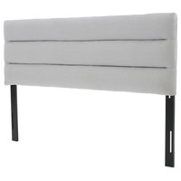 Heritage Modern Fabric King/ Cal King Headboard, Light Gray