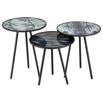 Gregg Accent Tables Set of 3 Blue