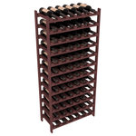 Wine Racks America - 72-Bottle Stackable Wine Rack, Ponderosa Pine, Walnut - Four kits of wine racks for sale prices less than three of our18 bottle Stackables! This rack gives you the ability to store 6 full cases of wine in one spot. Strong wooden dowels allow you to add more units as you need them. These DIY wine racks are perfect for young collections and expert connoisseurs.