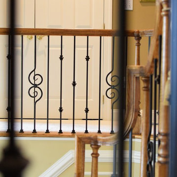 DC Metro Va Stair remodel with Iron balusters