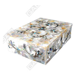 GLOSSY MARBLE INLAY JEWELRY BOX - Home Accessories & Decor